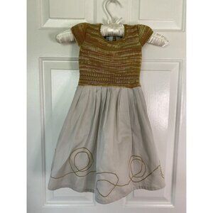 Marina Cabrera by C.C.M. Girls Midi Dress Size 2 Knit And Embroidery Party Dress